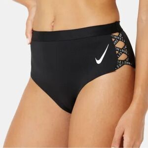 Nike High Waist Cheeky Bikini Bottom-Size Large